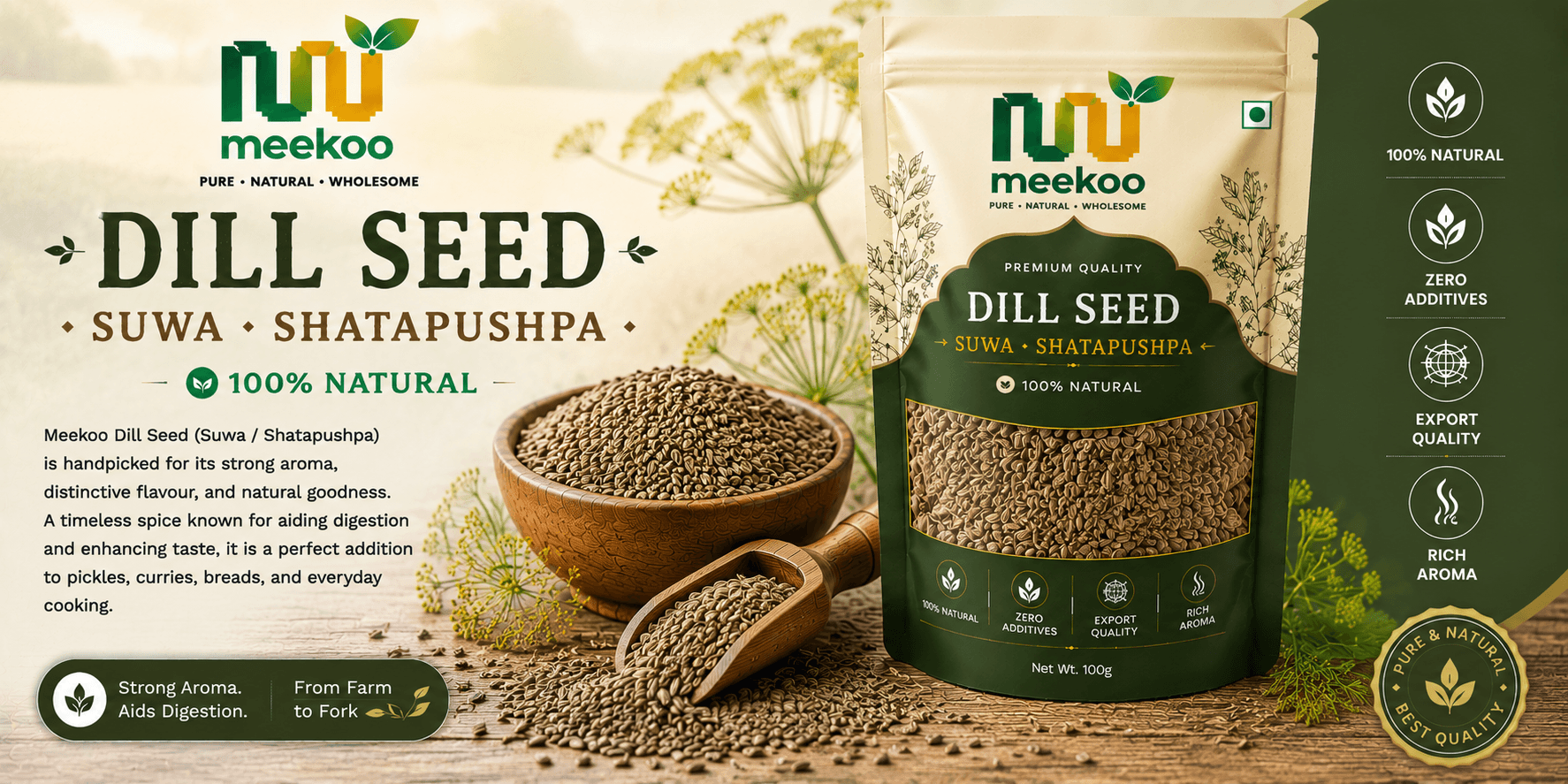 Dill Seed (Suwa · Shatapushpa) — Meekoo organic