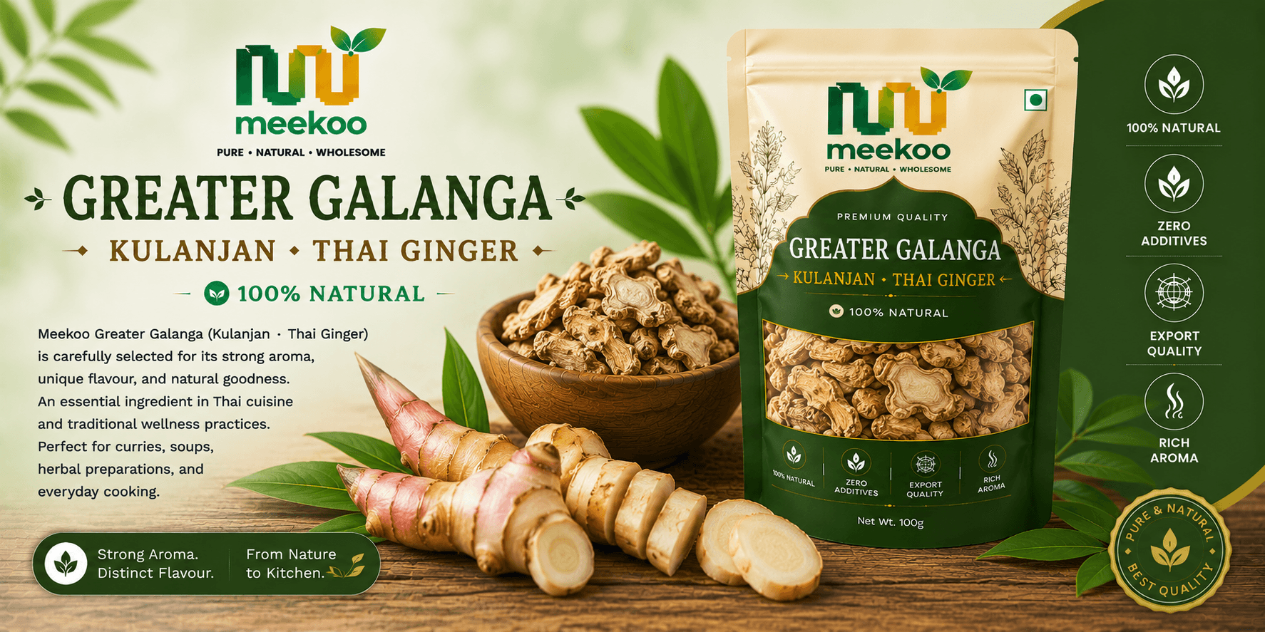 Greater Galanga (Kulanjan · Thai Ginger) — Meekoo organic