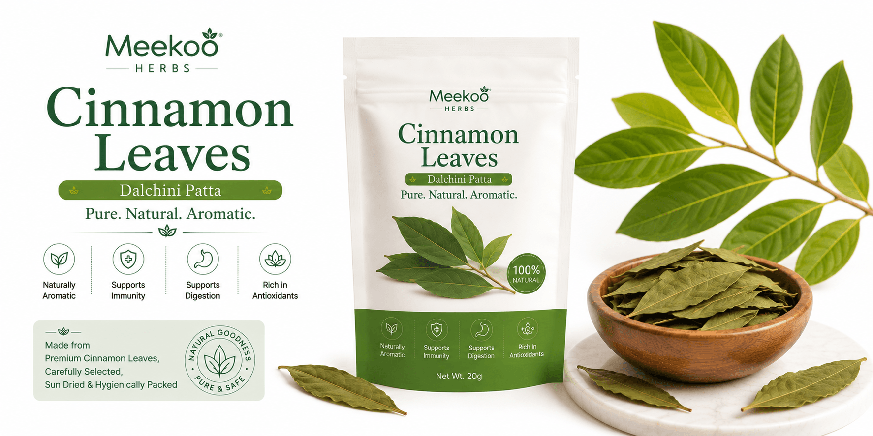 Cinnamon Leaves (Dalchini Patta) — Meekoo organic