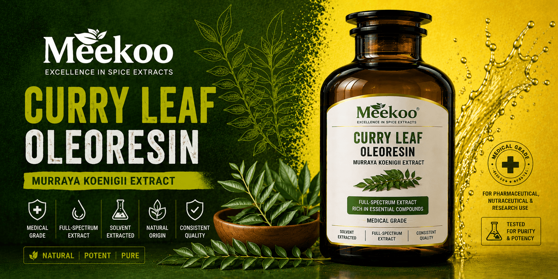 Curry Leaf Oleoresin (Murraya koenigii Extract) — Meekoo organic