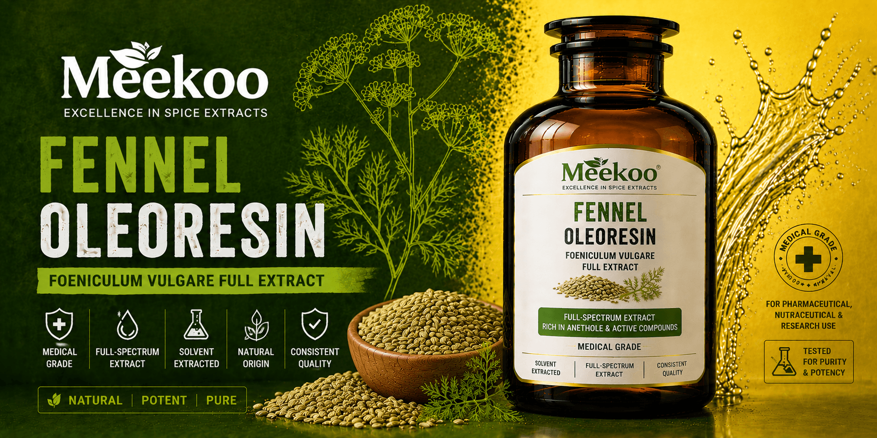 Fennel Oleoresin (Foeniculum vulgare Full Extract) — Meekoo organic