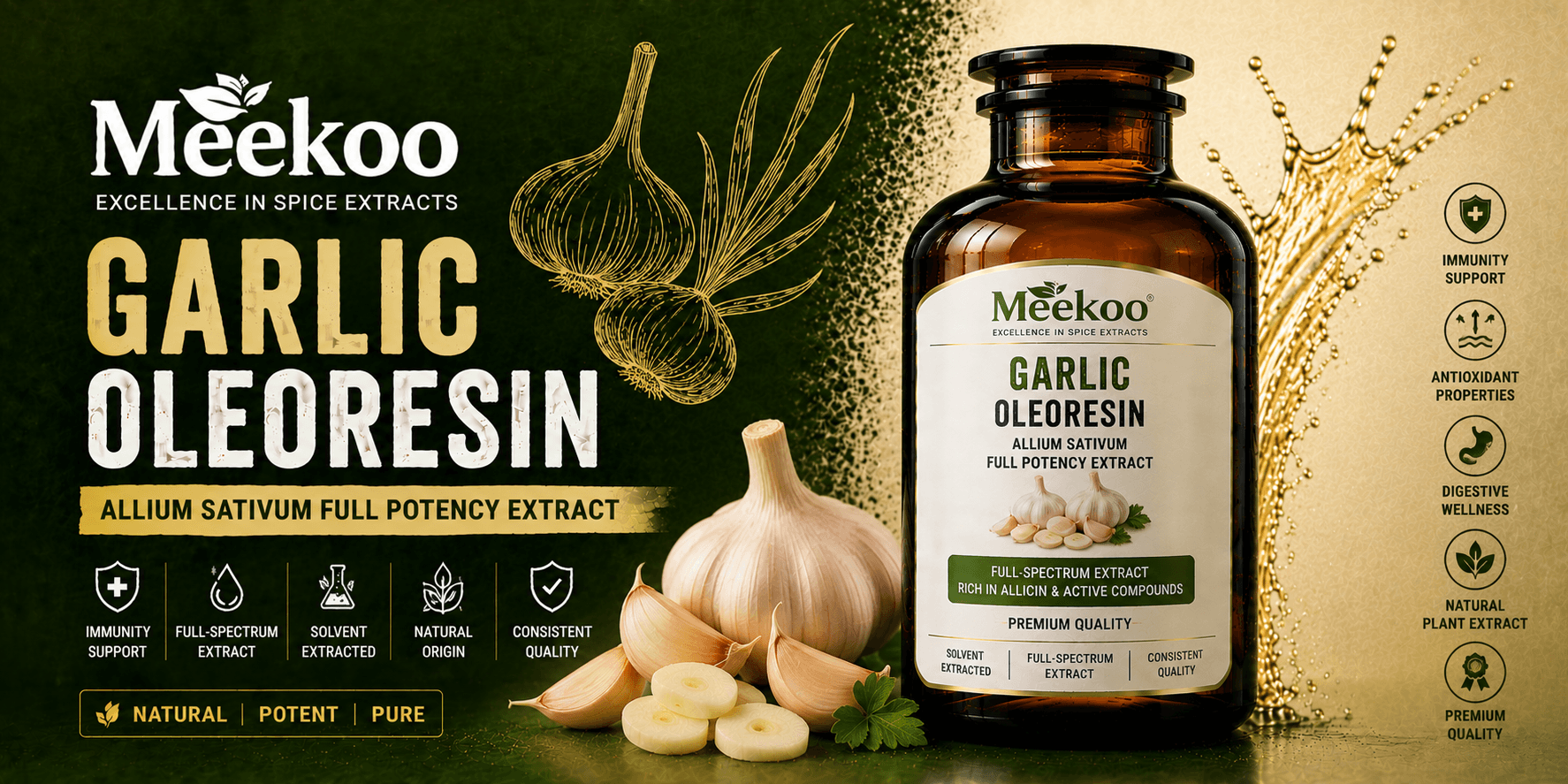 Garlic Oleoresin (Allium sativum Full Potency Extract) — Meekoo organic
