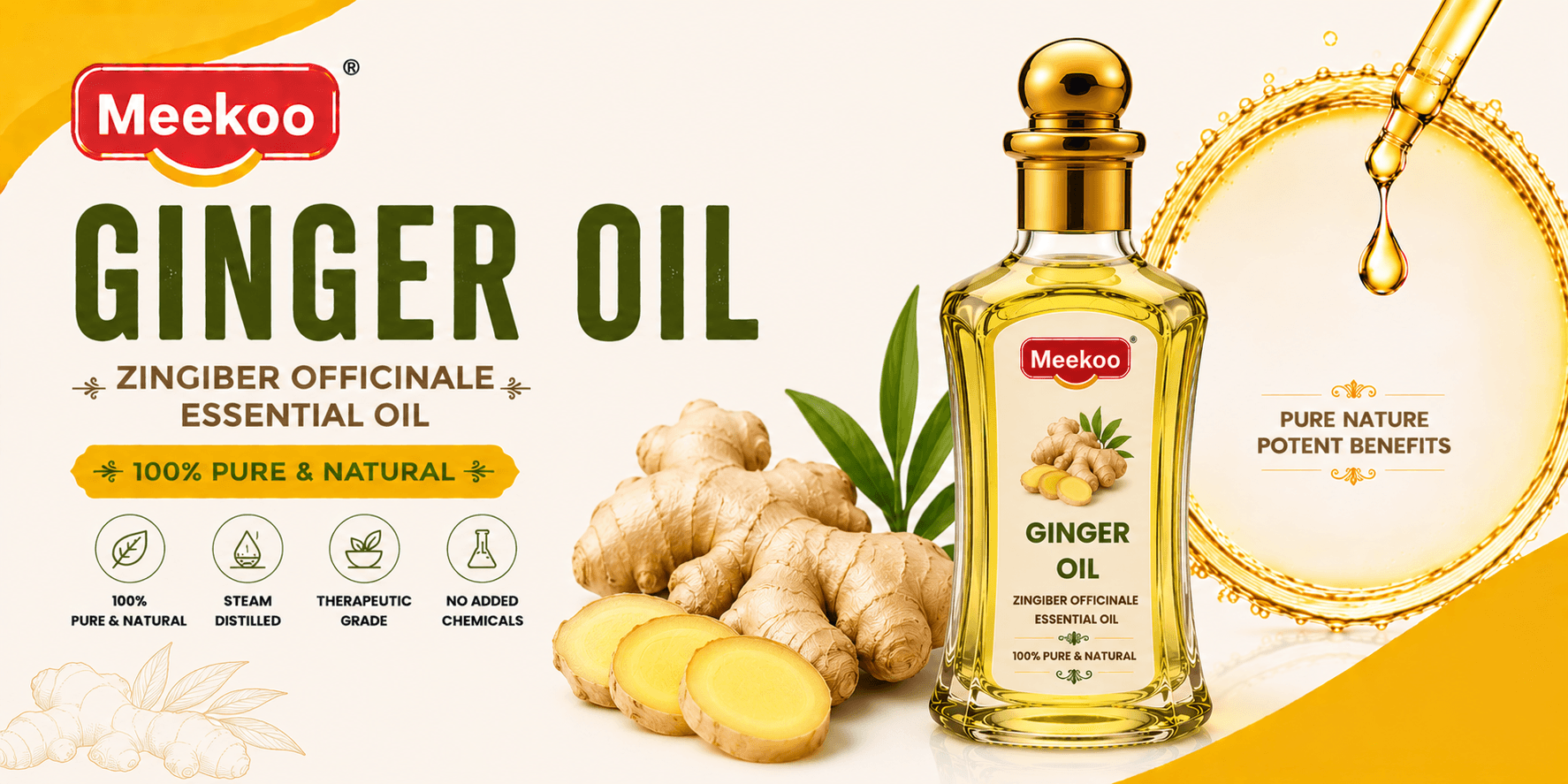 Ginger Oil (Zingiber officinale Essential Oil) — Meekoo organic