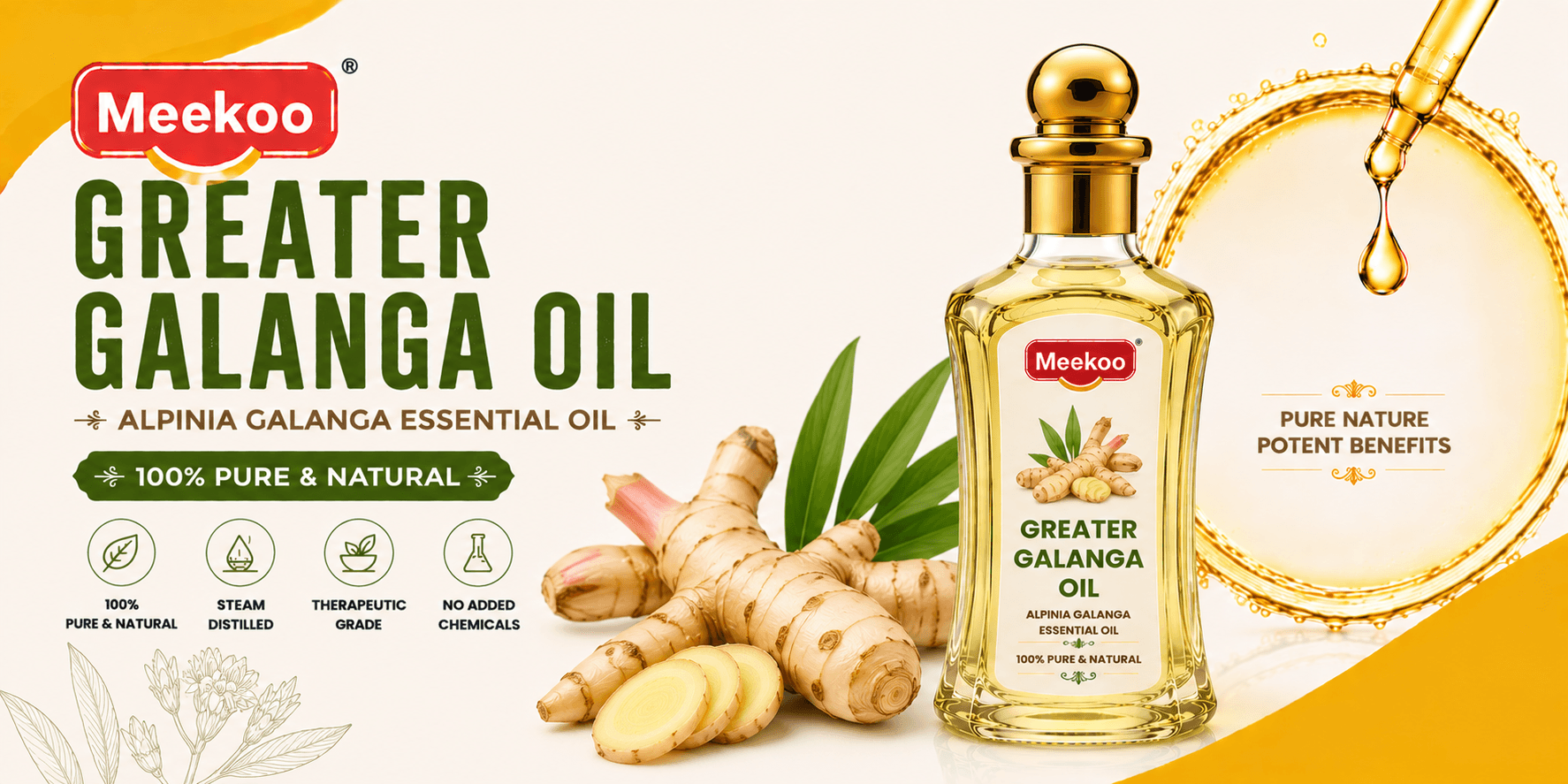 Greater Galanga Oil (Alpinia galanga Essential Oil) — Meekoo organic