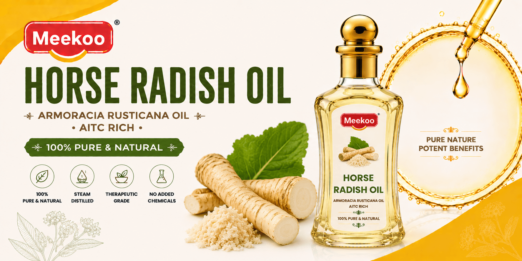 Horse Radish Oil (Armoracia rusticana Oil · AITC Rich) — Meekoo organic