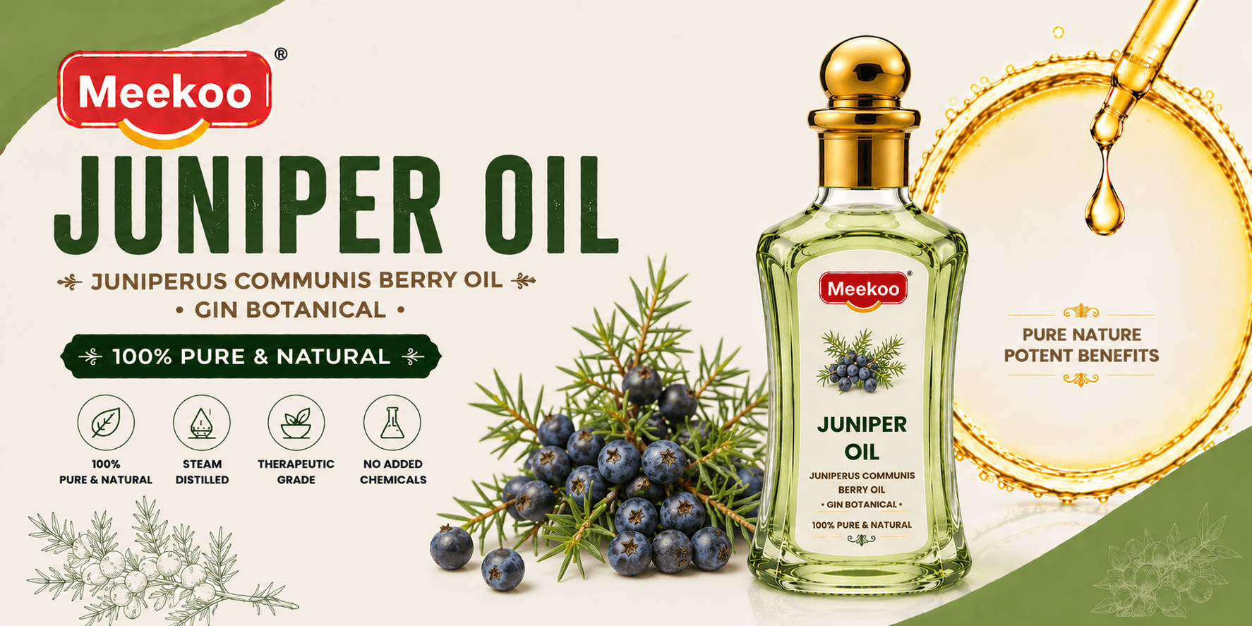 Juniper Oil (Juniperus communis Berry Oil · Gin Botanical) — Meekoo organic