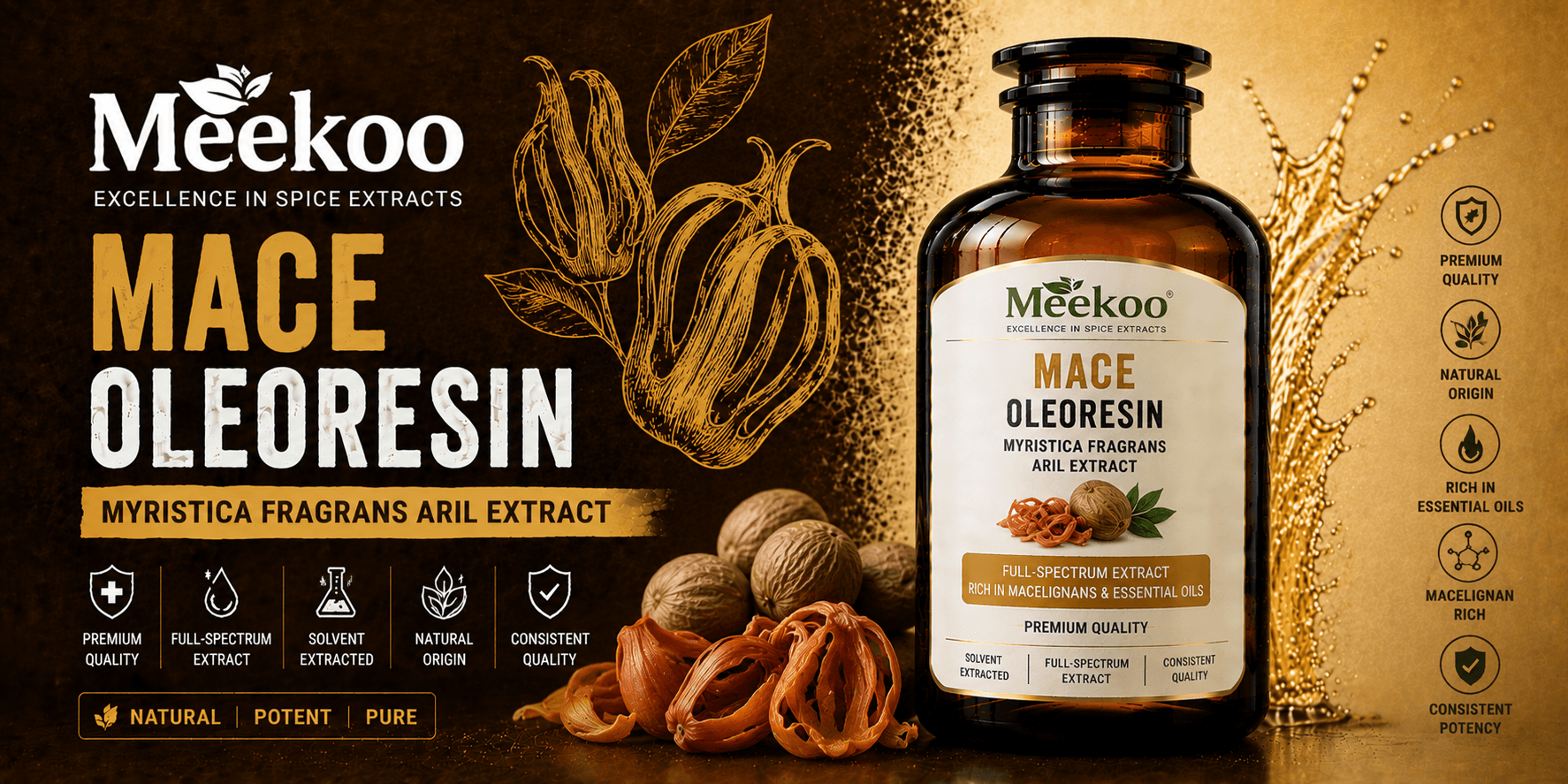 Mace Oleoresin (Myristica fragrans Aril Extract) — Meekoo organic