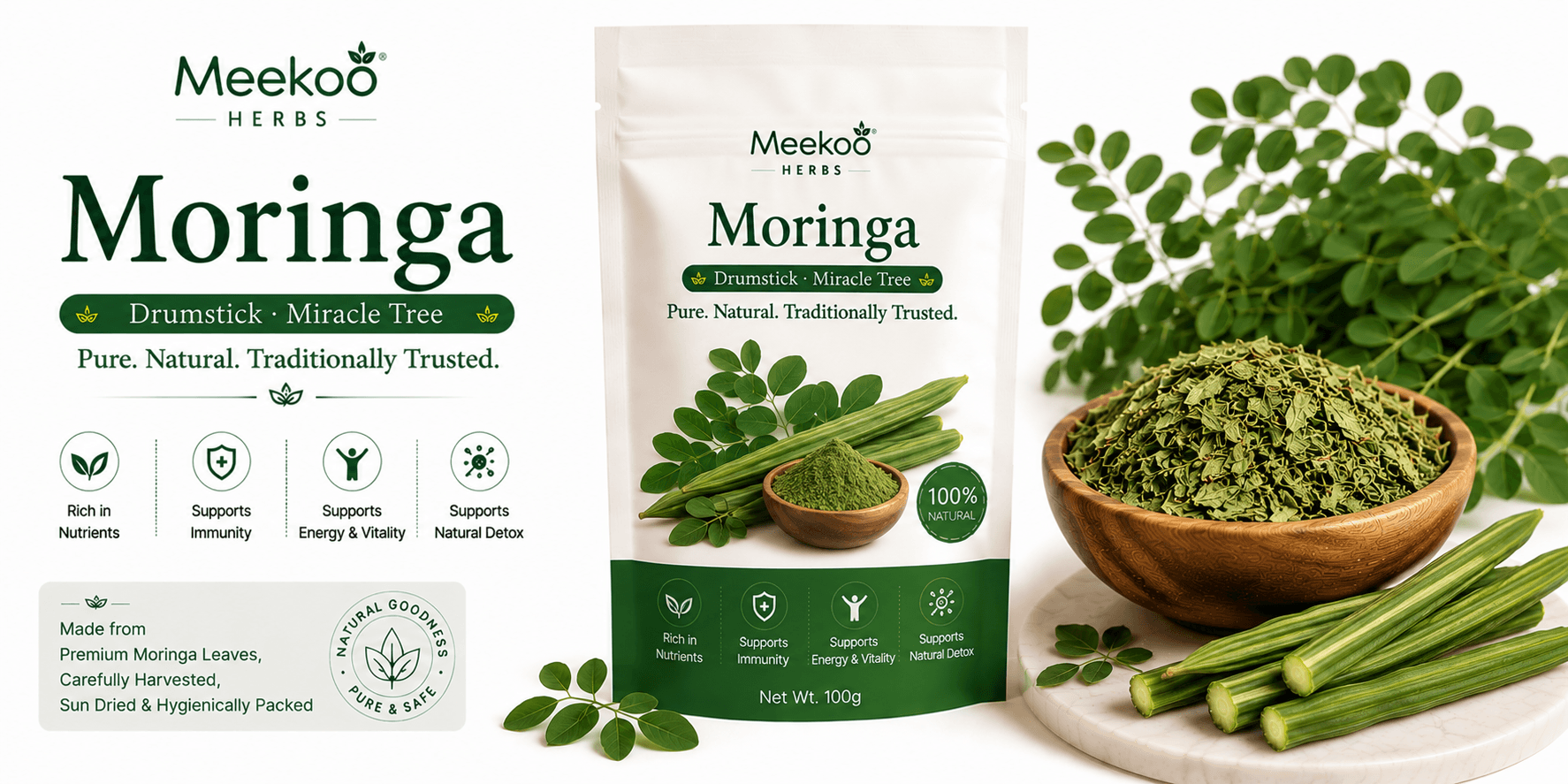 Moringa (Drumstick · Miracle Tree) — Meekoo organic