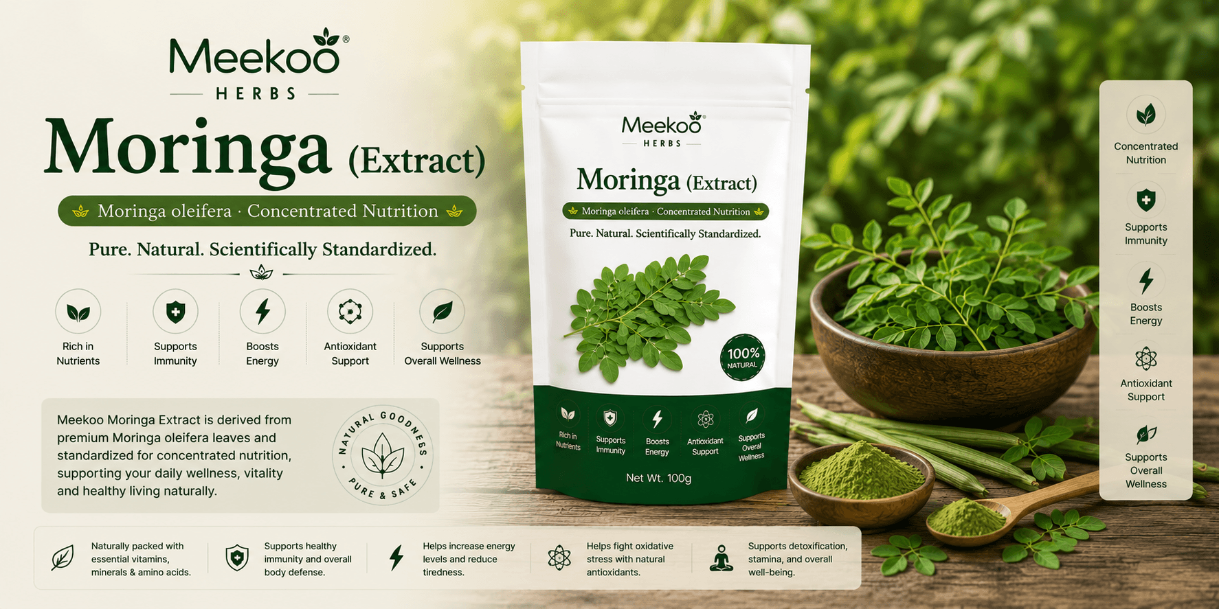 Moringa (Extract) (Moringa oleifera · Concentrated Nutrition) — Meekoo organic