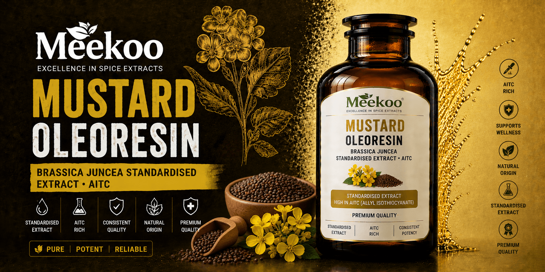 Mustard Oleoresin (Brassica juncea Standardised Extract · AITC) — Meekoo organic