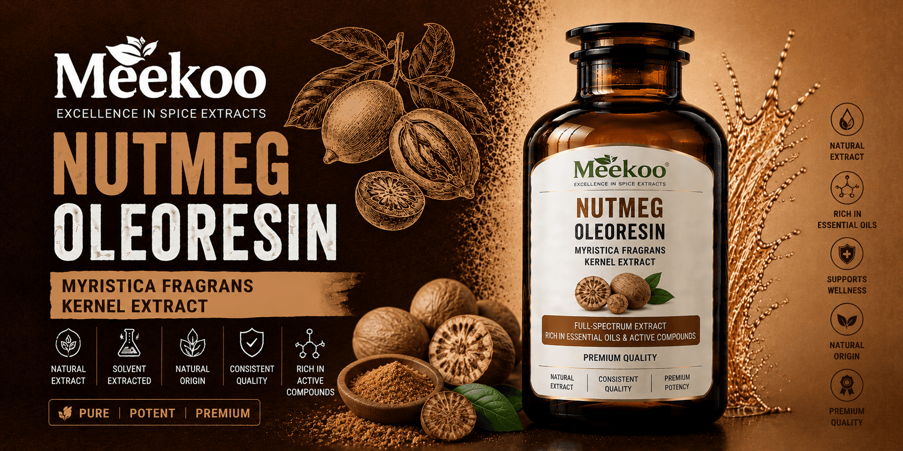 Nutmeg Oleoresin (Myristica fragrans Kernel Extract) — Meekoo organic