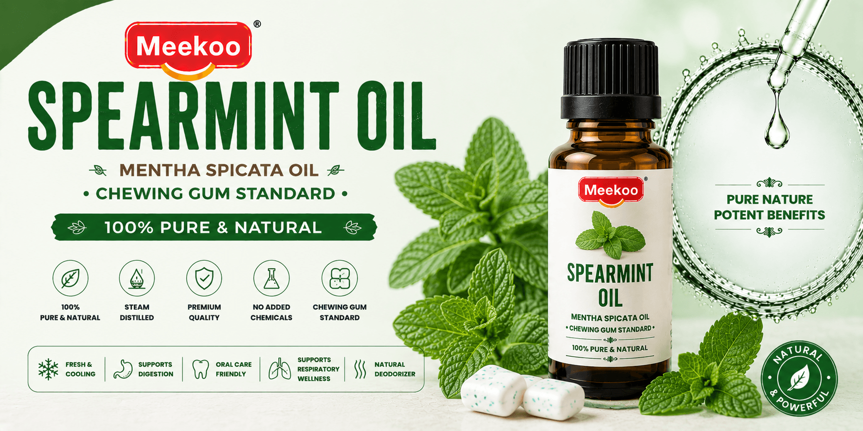 Spearmint Oil (Mentha spicata Oil · Chewing Gum Standard) — Meekoo organic