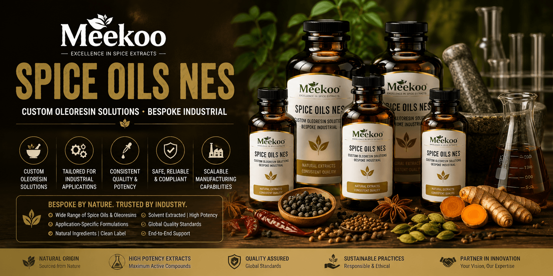 Spice Oils NES (Custom Oleoresin Solutions · Bespoke Industrial) — Meekoo organic