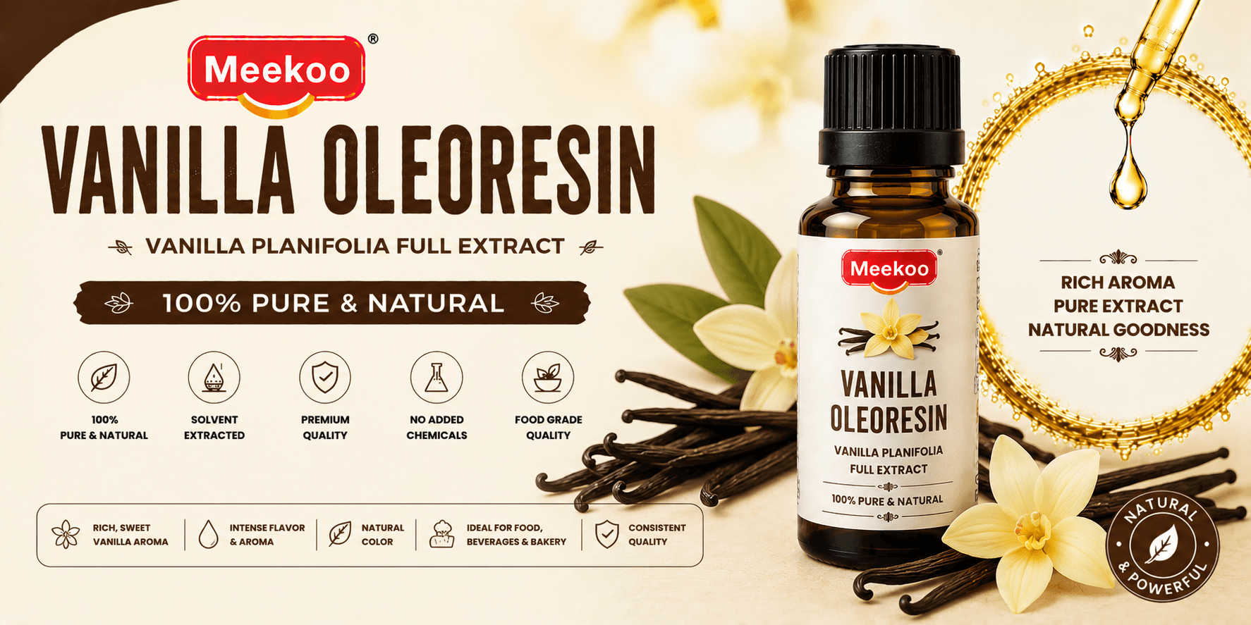 Vanilla Oleoresin (Vanilla planifolia Full Extract) — Meekoo organic