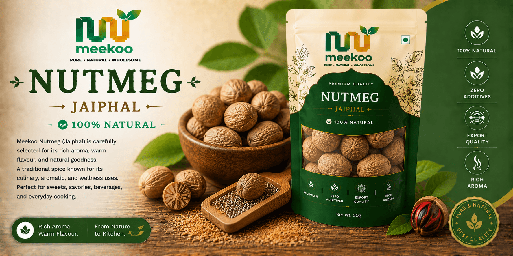 Nutmeg (Jaiphal) — Meekoo organic