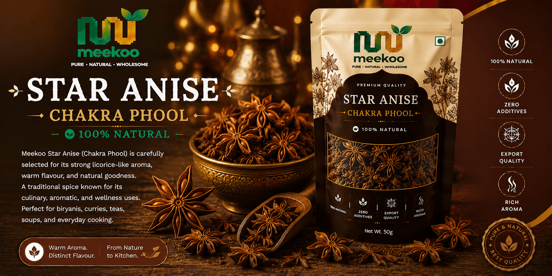 Star Anise (Chakra Phool) — Meekoo organic