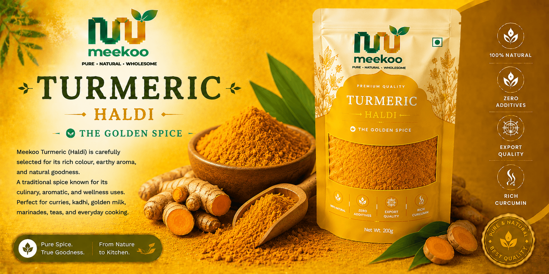 Turmeric (Haldi · The Golden Spice) — Meekoo organic